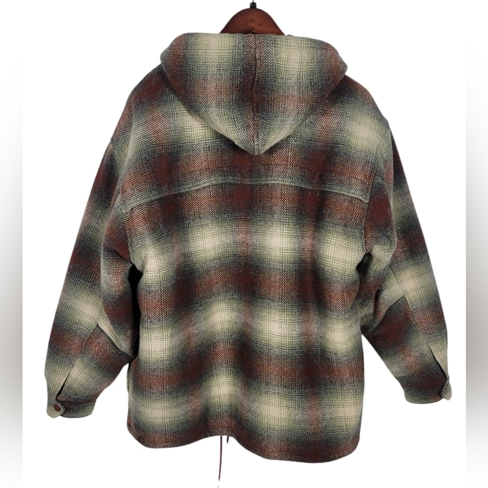Men's Country & Outdoors DASH CLASSICS quilted insulated flannel hooded, LARGE